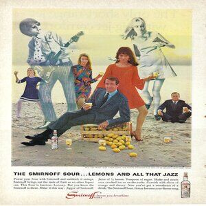 1967 Smirnoff Sour Vodka Lemons Oranges Sugar Vintage Magazine Print Ad/Poster